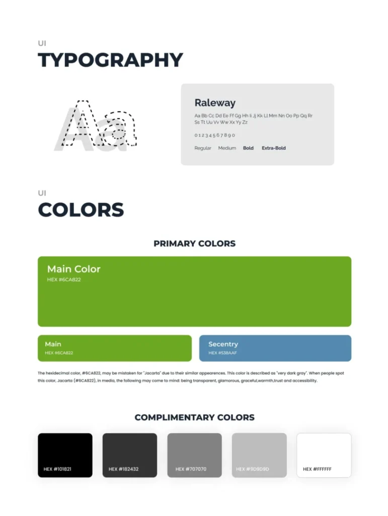 Eco Dry Cleaners brand colors: Primary green (#6CA822) and complementary palette for eco-friendly dry cleaning website design