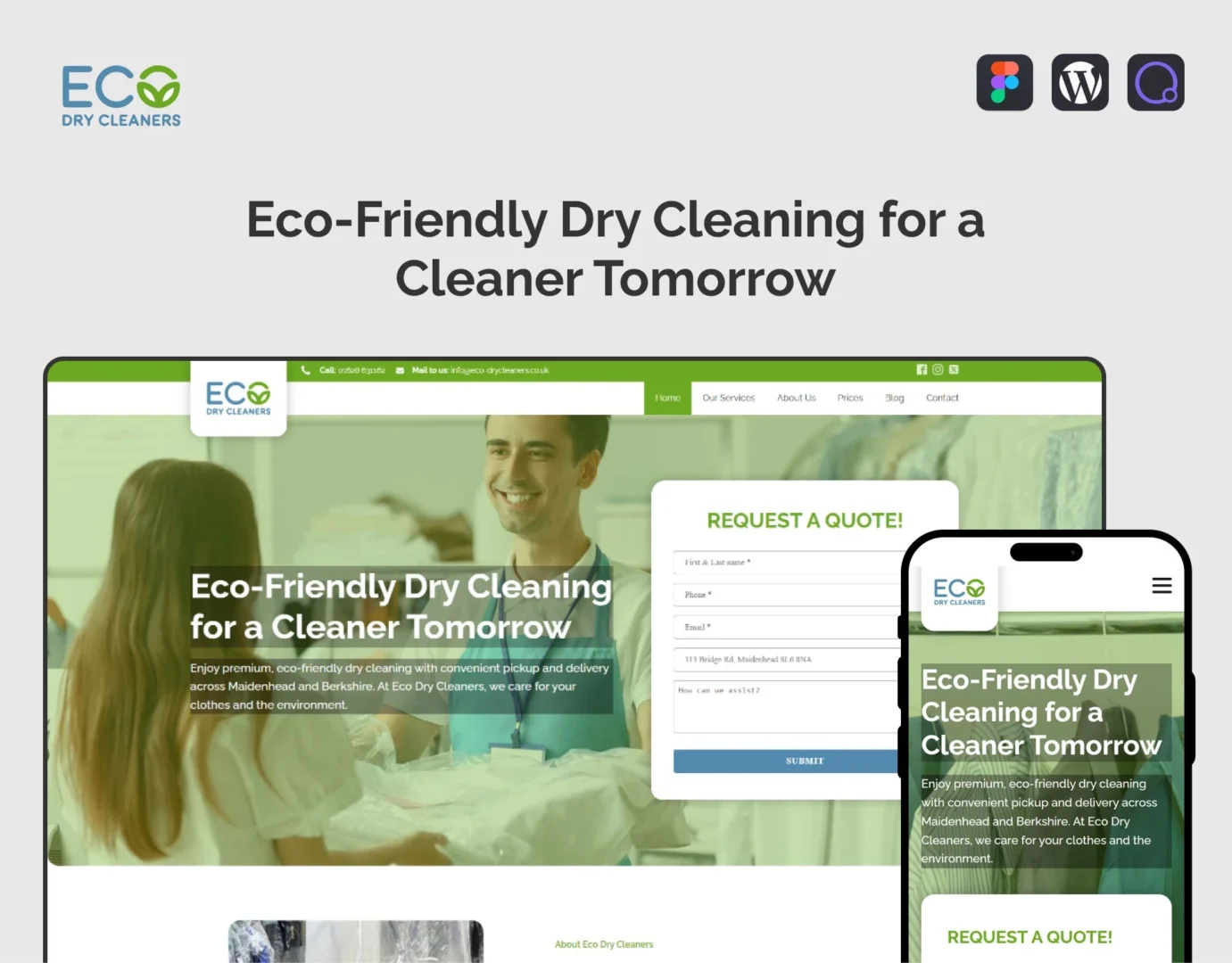 Request quote for eco-friendly dry cleaning in Maidenhead and Berkshire - Sustainable garment care with free pickup and delivery
